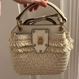Eric Javits Beige Woven Handbag